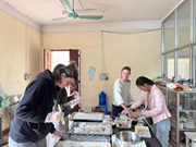 Sinh viên quốc tế trải nghiệm làm bánh truyền thống Việt Nam tại Viện CNSH – CNTP, trường ĐH Nông Lâm Thái Nguyên